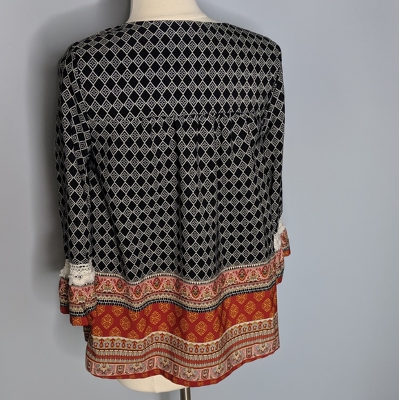 Xhiliration Aztec Kimono Open Cardigan - Picture 3 of 5